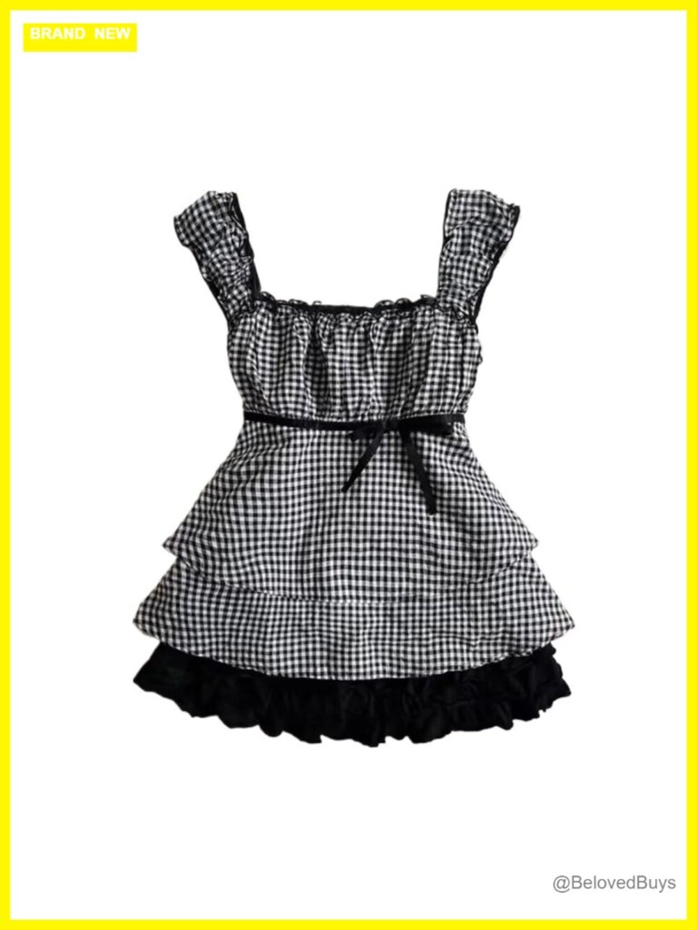 Y2K Plaid Dot Graphic Crop Tee Lace Ruffle Babydoll Top